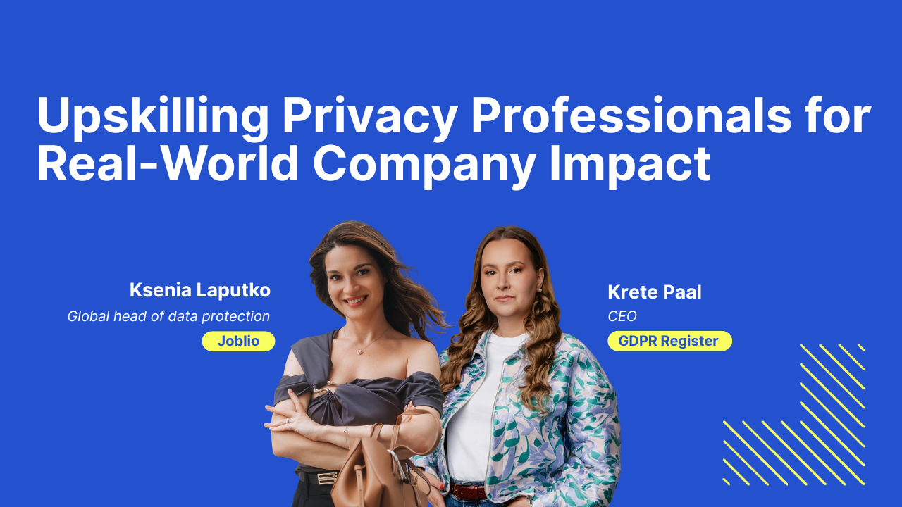 Privacy certification Webinar with Krete Paal and Ksenia Laputko